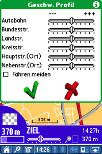 Digi-Map Premium Version - Routenoptionen - 1