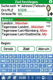 Digi-Map Premium Version - Zieleingabe - 2
