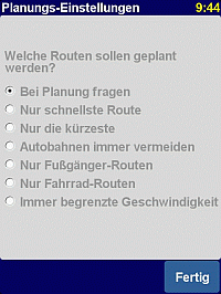 TomTom NAVIGATOR 5 - Routenoptionen - 1