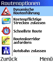 MN2100 von VDO Dayton - Kartendaten und Routenoptionen - 1