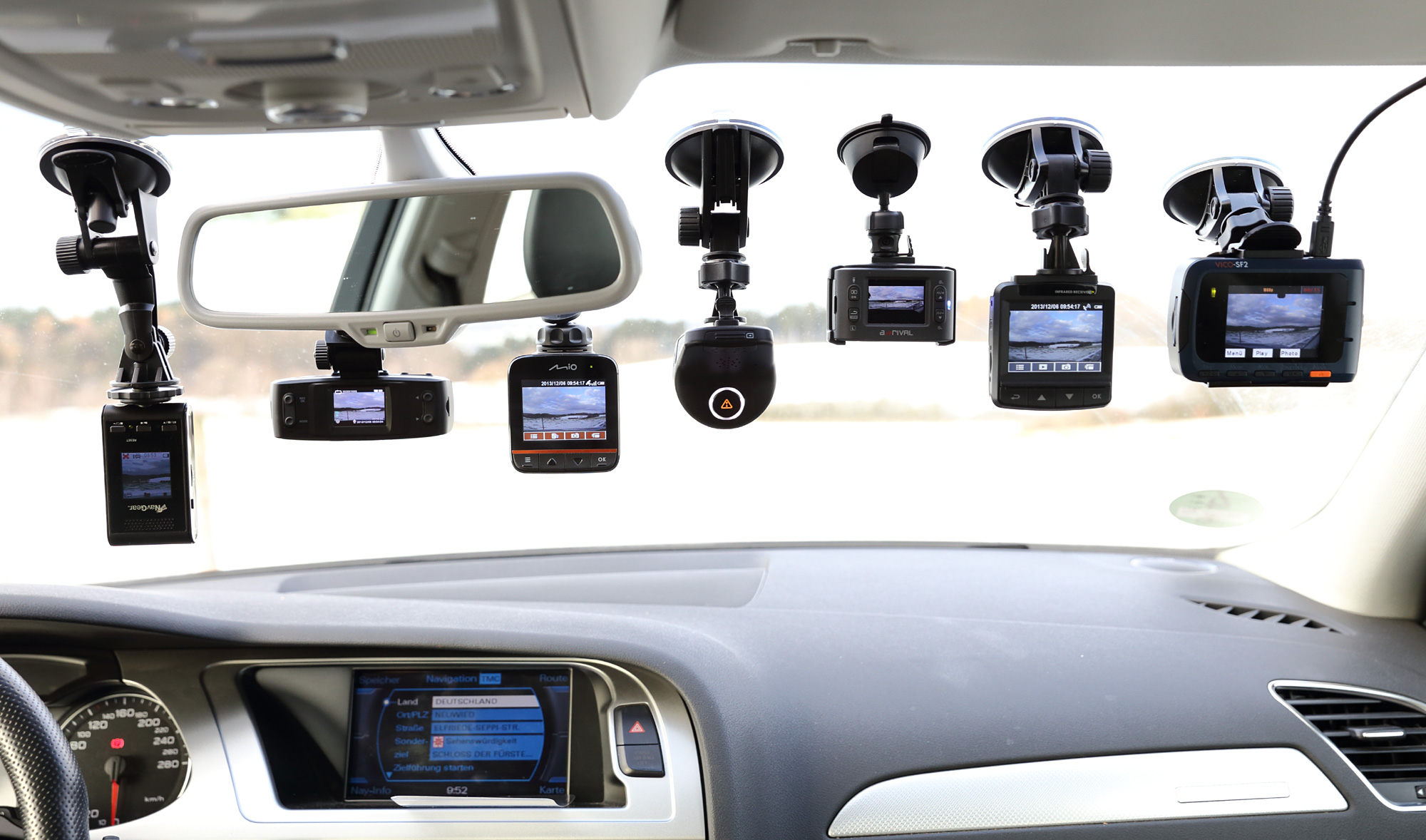 Vergleichstest Car Dashcams › , Navigation, GPS, Blitzer